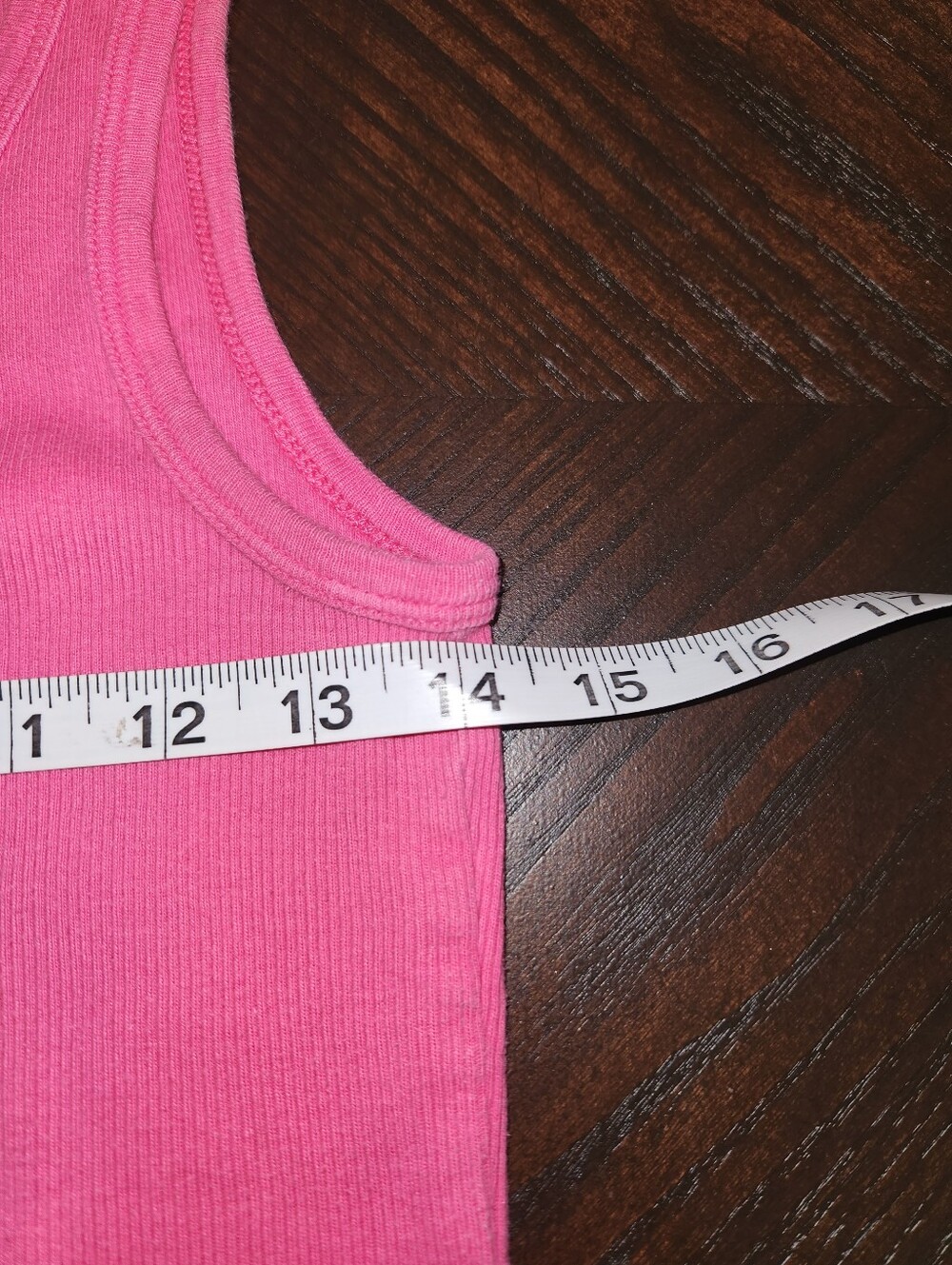 Faded Glory Hot Pink Ribbed Scoop Neck Tank - Picture 5 of 6
